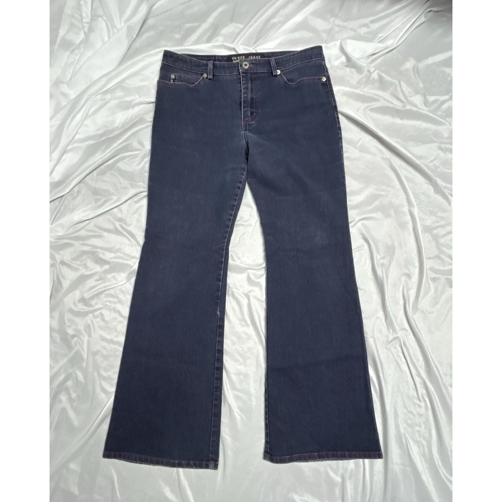 GUESS Vintage Bootcut Jeans Purple Wash No Back Pockets Indie Sleaze Y2K USA 31